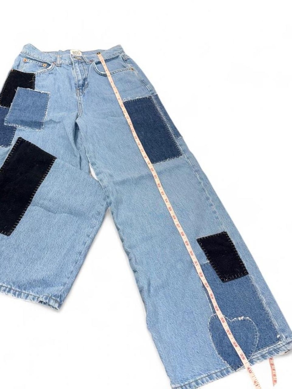 BDG puddle patchwork wide leg jeans - Picture 6 of 8